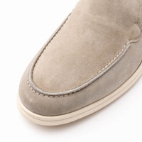 Zelli Italia 16-621-BON LIVORNO Sueded Italian Goatskin Loafer Bone