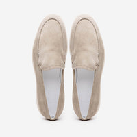 Zelli Italia 16-621-BON LIVORNO Sueded Italian Goatskin Loafer Bone