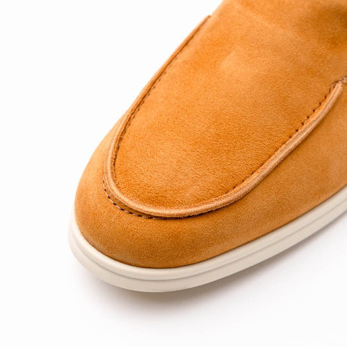 Zelli Italia 16-621-CGN LIVORNO Sueded Italian Goatskin Loafer Cognac