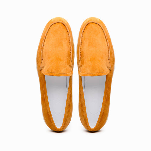 Zelli Italia 16-621-CGN LIVORNO Sueded Italian Goatskin Loafer Cognac