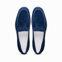 Zelli Italia 16-621-NVY LIVORNO Sueded Italian Goatskin Loafer Navy