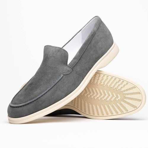 Zelli Italia 16-621-GRY LIVORNO Sueded Italian Goatskin Loafer Grey