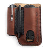 Leather EDC Pouch - Belt clip Multitool, Flashlight & Pen Sheath Main Street Forge