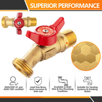 1/2" Hose Boiler Drain Angle, 1/4 Turn