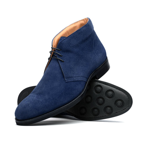Zelli Italia Zelli Italia 46-592-NVY MARCO Suede Calfskin Chukka Boot, Navy