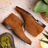 Zelli Italia 46-592-TOB MARCO Suede Calfskin Chukka Boot, Tobacco