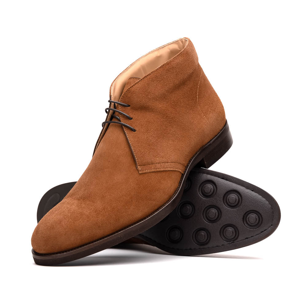 Zelli Italia 46-592-TOB MARCO Suede Calfskin Chukka Boot, Tobacco