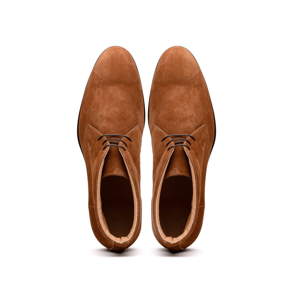 Zelli Italia 46-592-TOB MARCO Suede Calfskin Chukka Boot, Tobacco