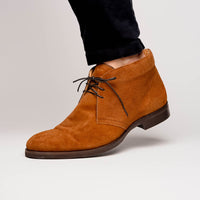 Zelli Italia 46-592-TOB MARCO Suede Calfskin Chukka Boot, Tobacco