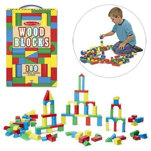 ToyShnip ToyShnip Melissa & Doug - 100 Wood Blocks Set