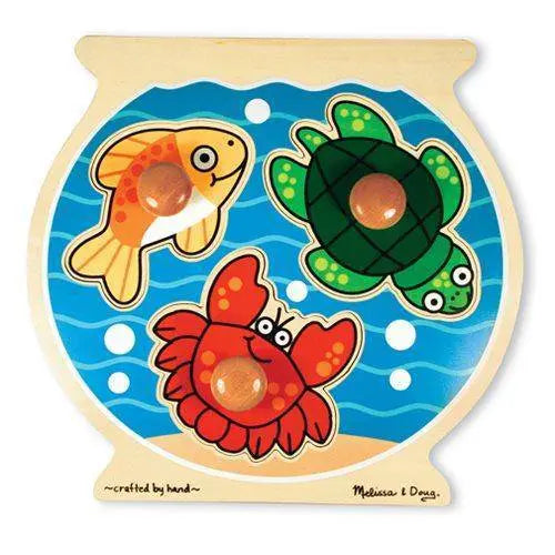 ToyShnip ToyShnip Melissa & Doug - Fish Bowl Jumbo Knob Puzzle