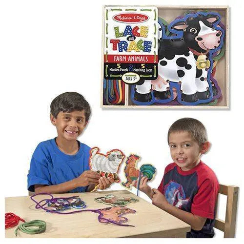 ToyShnip ToyShnip Melissa & Doug - Lace and Trace Farm Animals