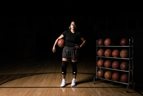 Mid-Length Padded Knee Sleeve - Black Cumulus Sport