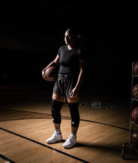 Mid-Length Padded Knee Sleeve - Black Cumulus Sport