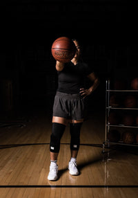 Mid-Length Padded Knee Sleeve - Black Cumulus Sport