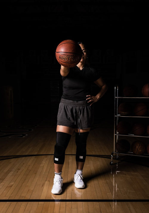 Mid-Length Padded Knee Sleeve - Black Cumulus Sport