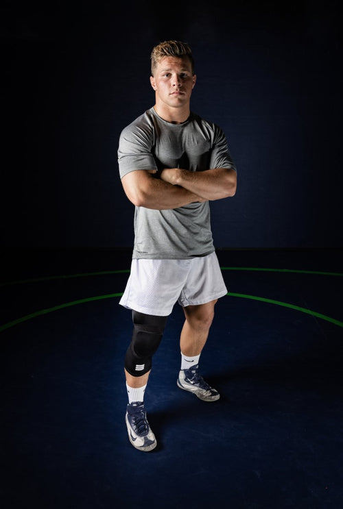 Mid-Length Padded Knee Sleeve - Black Cumulus Sport