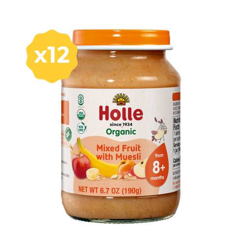 Holle Organic Baby Food Jar - Mixed Fruit with Muesli - 12 Jars Holle USA