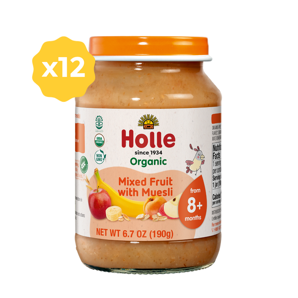 Holle Organic Baby Food Jar - Mixed Fruit with Muesli - 12 Jars Holle USA