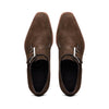 Zelli Italia 56-110-DBR Hebilla Monk Strap Italian Suede Calfskin Dark Brown