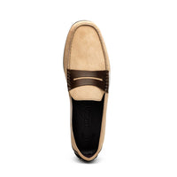 Zelli Italia 36-300-BON MONZA Sueded Italian Calfskin Driver Bone / Chestnut