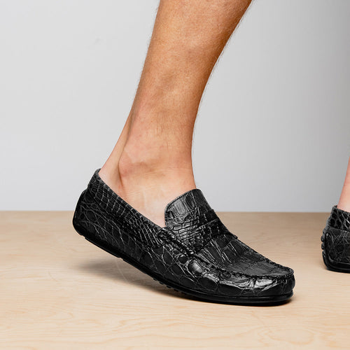 Zelli Italia Zelli Italia 31-103-BKM MONZA Crocodile Driver, Black