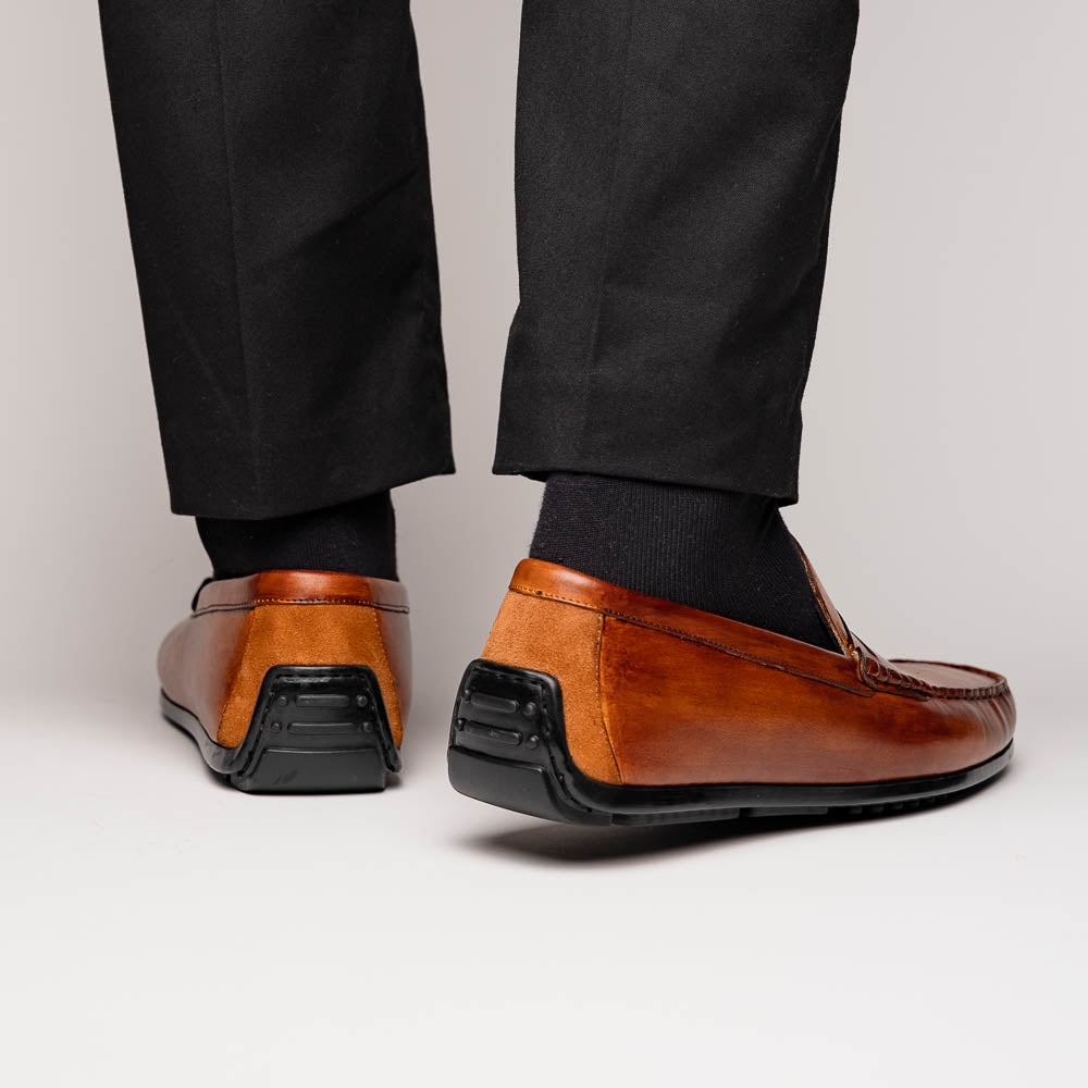 Zelli Italia 35-115-CGN MONZA Hand Burnished Italian Calfskin Driving Loafers