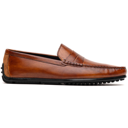 Zelli Italia 35-115-CGN MONZA Hand Burnished Italian Calfskin Driving Loafers