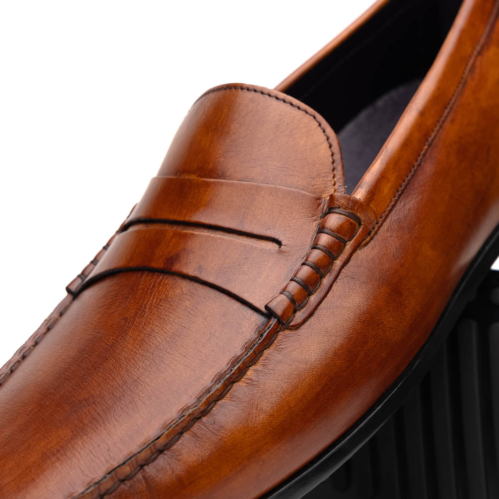 Zelli Italia 35-115-CGN MONZA Hand Burnished Italian Calfskin Driving Loafers