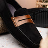 Zelli Italia 36-300-BLK MONZA Sueded Italian Calfskin Driver Black / Chestnut