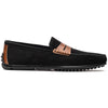 Zelli Italia 36-300-BLK MONZA Sueded Italian Calfskin Driver Black / Chestnut