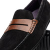 Zelli Italia 36-300-BLK MONZA Sueded Italian Calfskin Driver Black / Chestnut