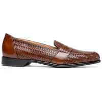 Zelli Italia 15-585-CGN NICOLA Italian Calfskin Basketweave, Cognac