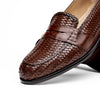 Zelli Italia 15-585-BRN NICOLA Italian Calfskin Basketweave, Dark Brown