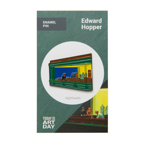 Nighthawks by Edward Hopper Enamel Pin - Today is Art Day ToyShnip