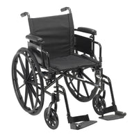 Cruiser X4 Lightweight Dual Axle Wheelchair with Adjustable Detachable Arms, Desk Arms, Swing Away Footrests, 18" Seat RIO Medical Supplies