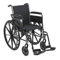 Cruiser III Light Weight Wheelchair with Flip Back Removable Arms, Full Arms, Swing away Footrests, 20" Seat RIO Medical Supplies