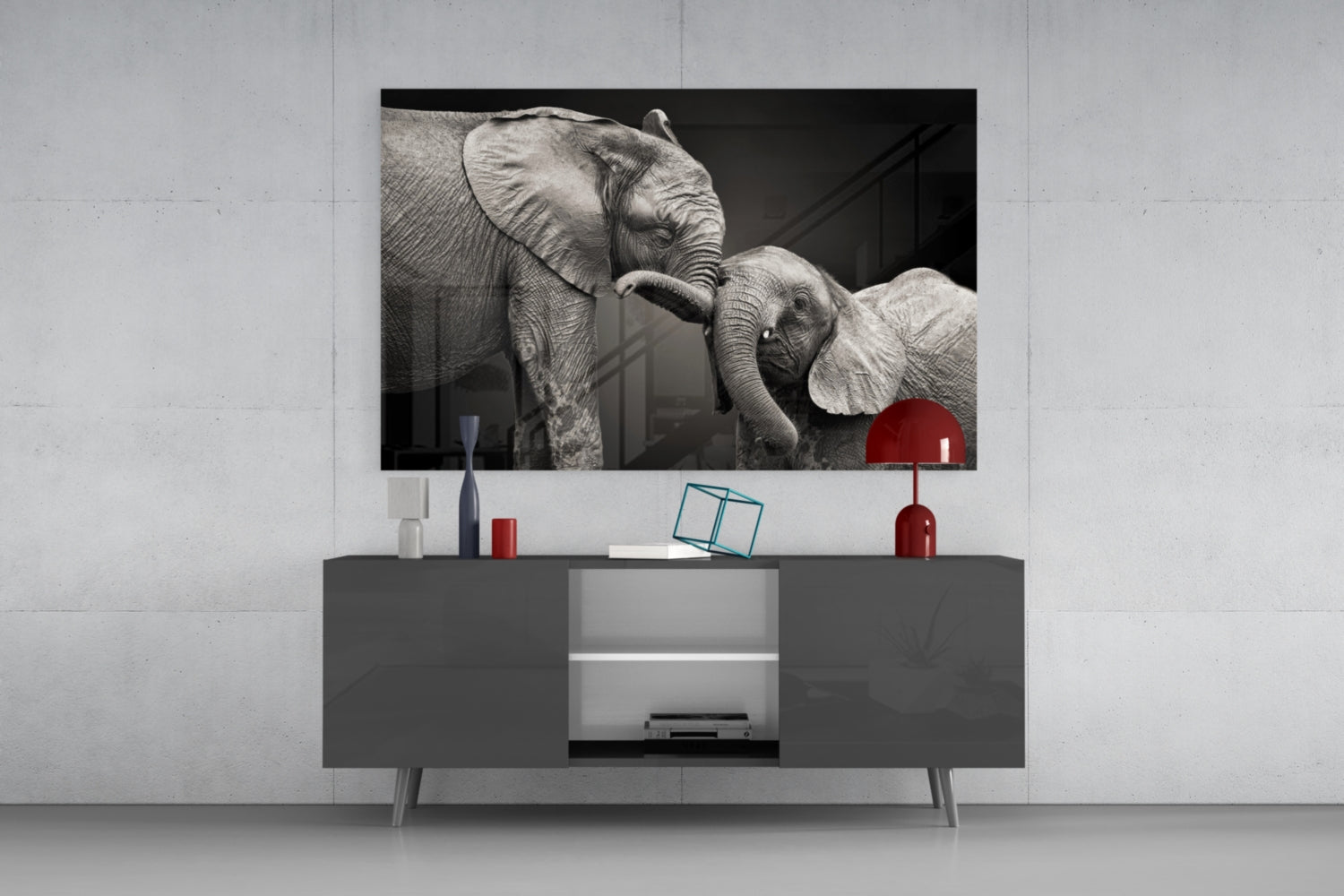 Insigneart USA Insigneart USA Elephants Glass Wall Art
