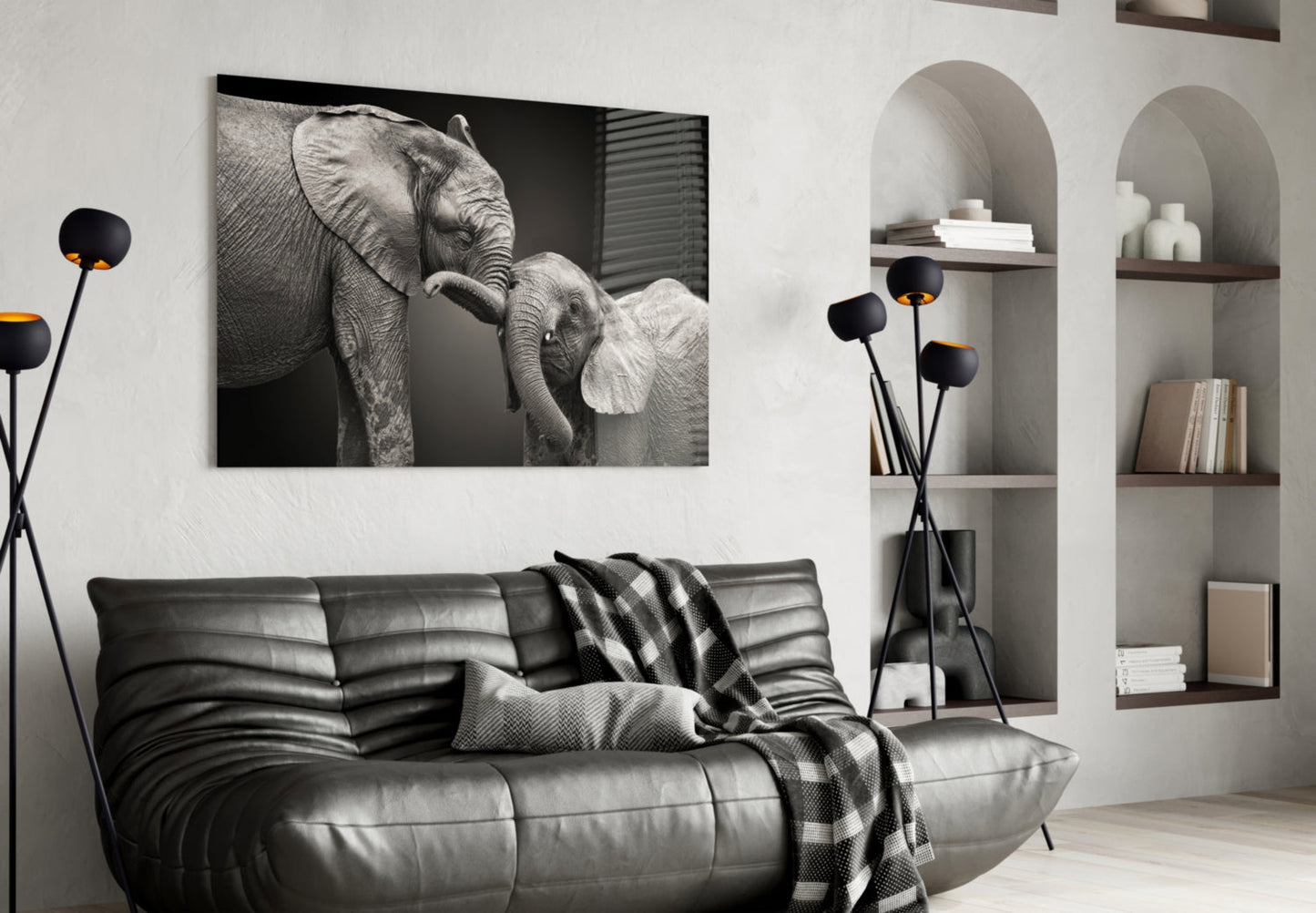 Insigneart USA Insigneart USA Elephants Glass Wall Art