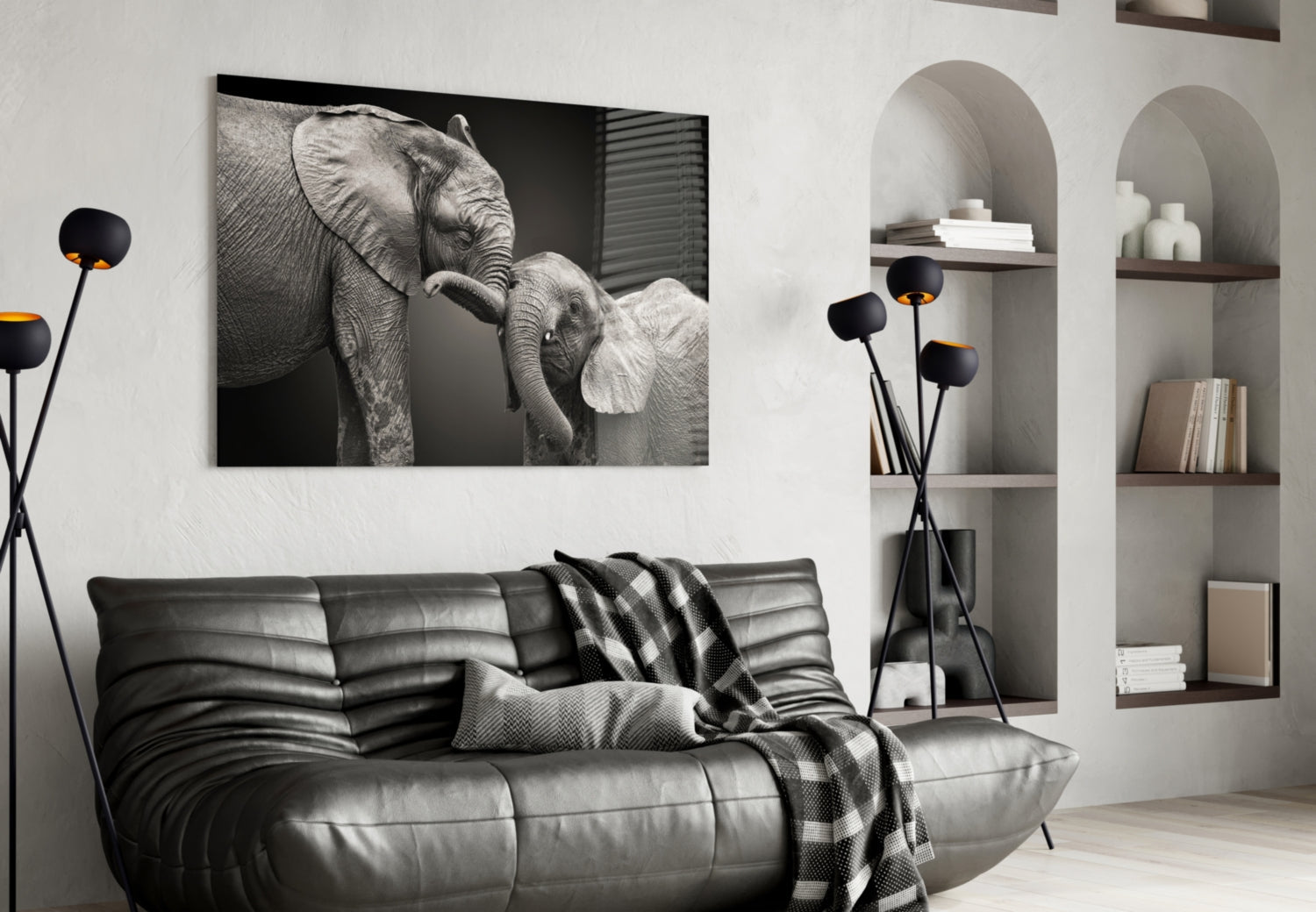Insigneart USA Insigneart USA Elephants Glass Wall Art