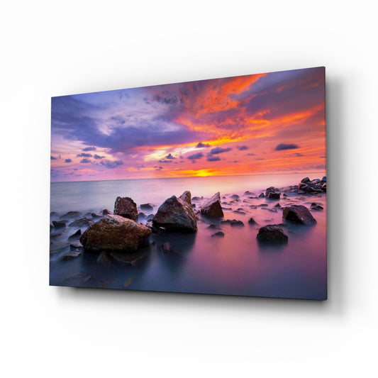 Insigneart USA Insigneart USA Sunset at Sea Glass Wall Art