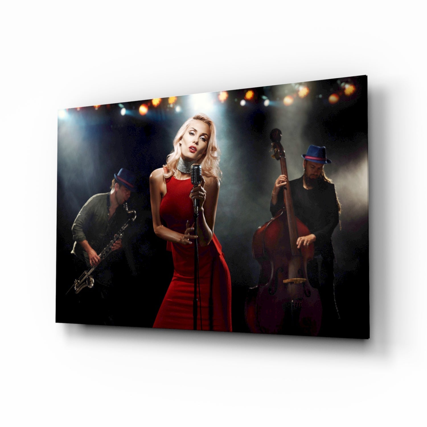 Insigneart USA Insigneart USA Female Musician Glass Wall Art