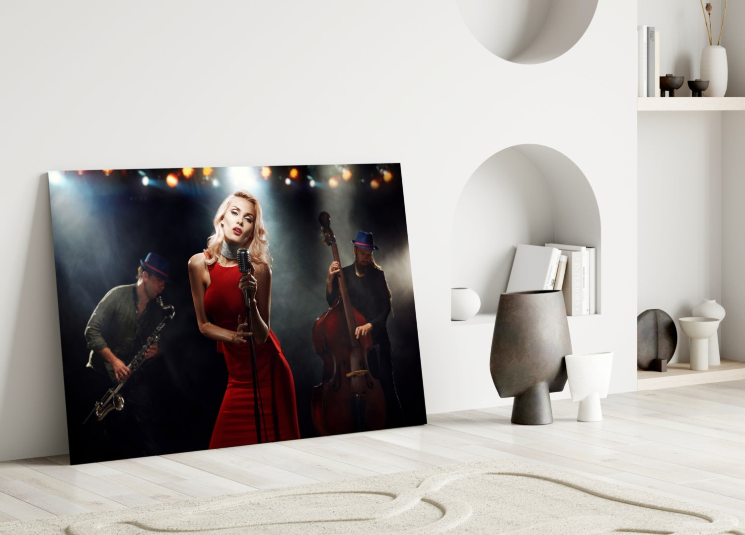 Insigneart USA Insigneart USA Female Musician Glass Wall Art