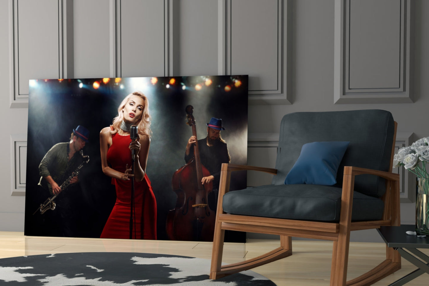 Insigneart USA Insigneart USA Female Musician Glass Wall Art