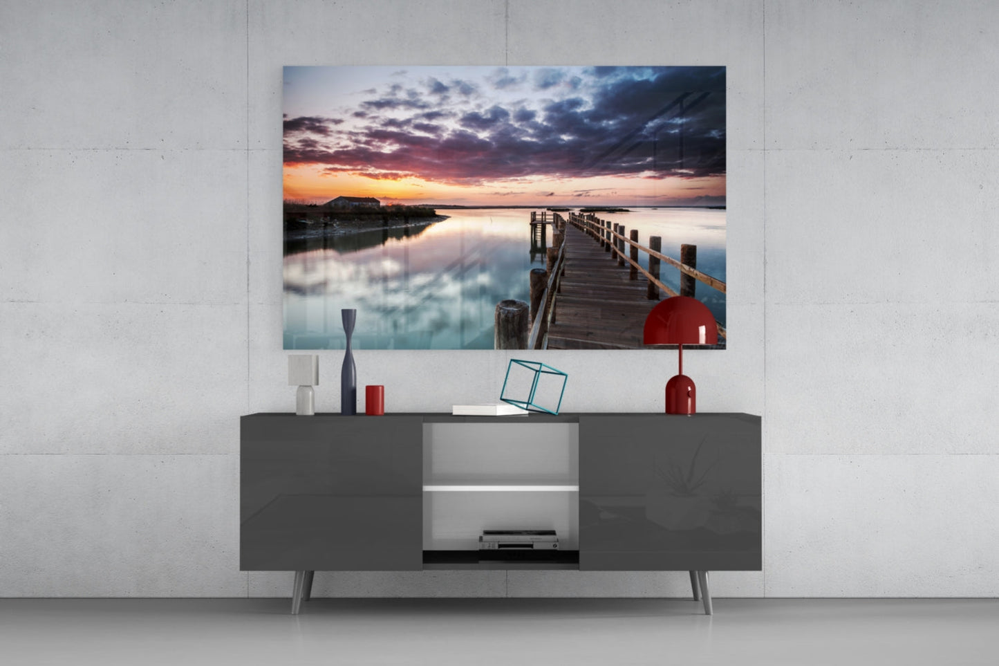 Insigneart USA Insigneart USA Sunset on the Beach Glass Wall Art