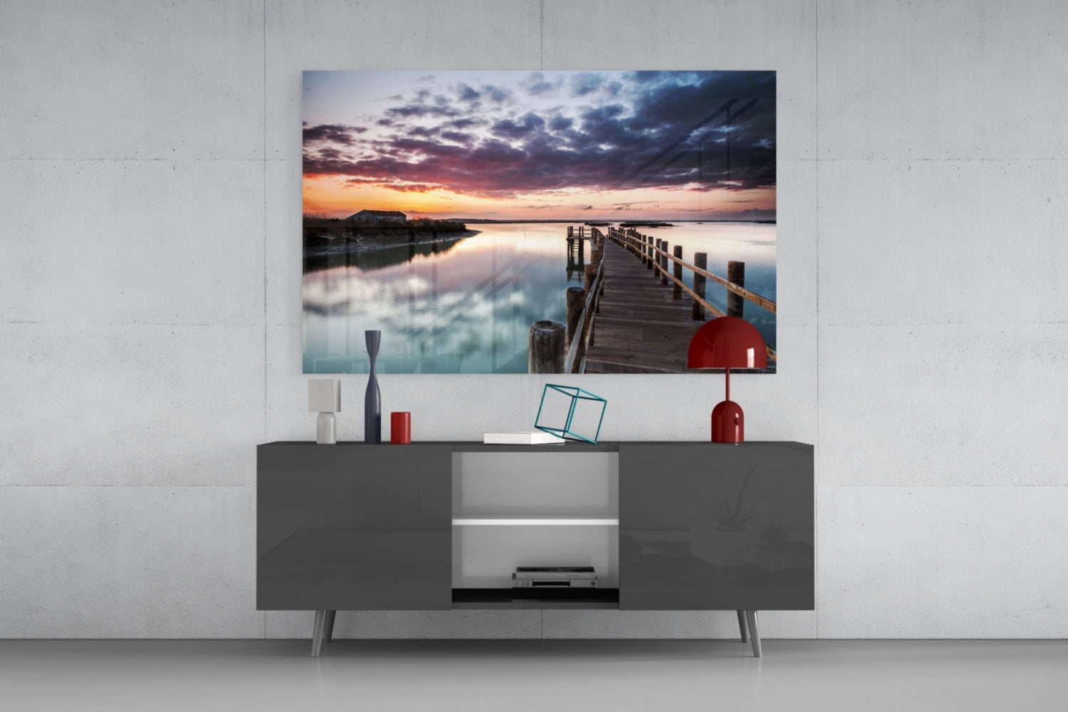 Insigneart USA Insigneart USA Sunset on the Beach Glass Wall Art