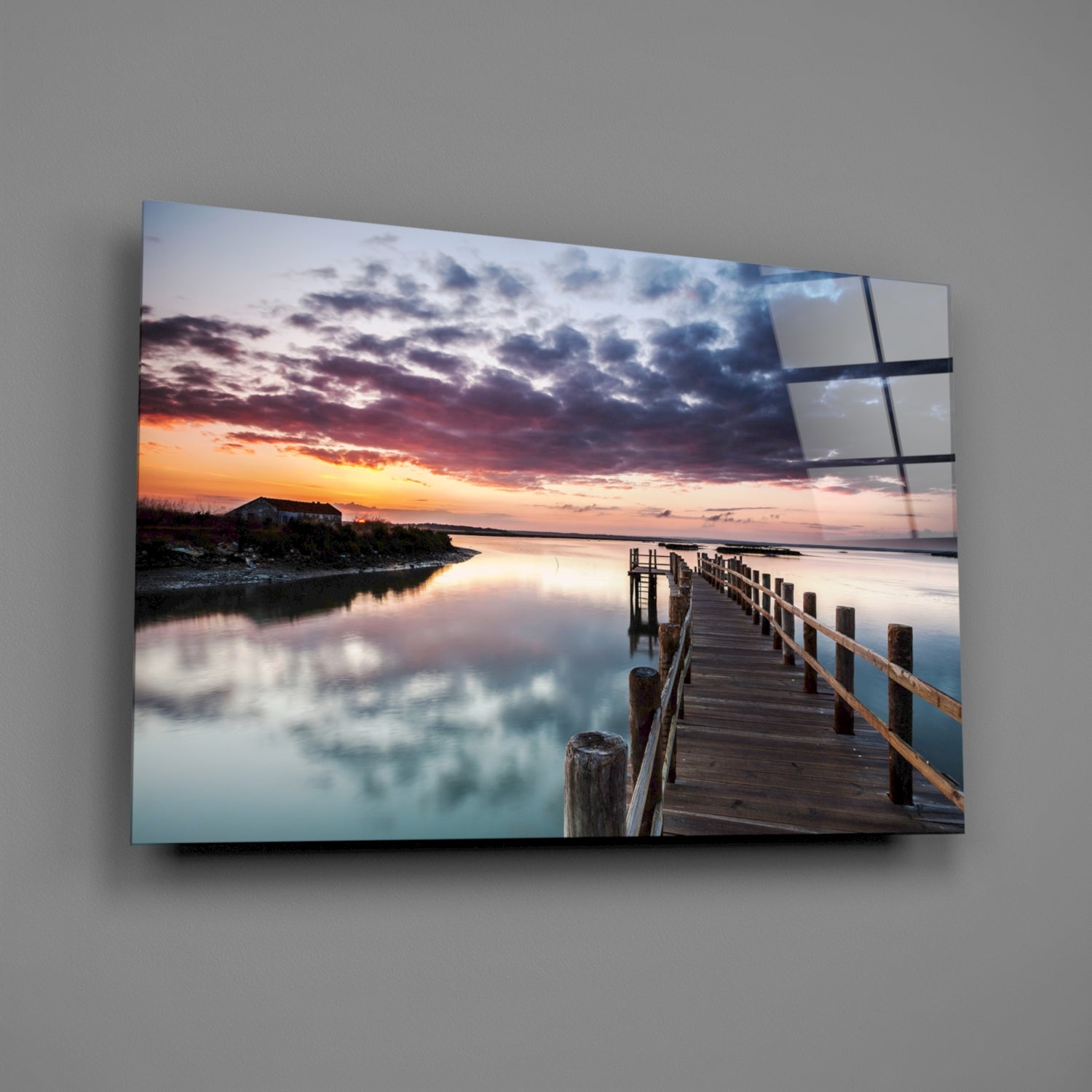 Insigneart USA Insigneart USA Sunset on the Beach Glass Wall Art