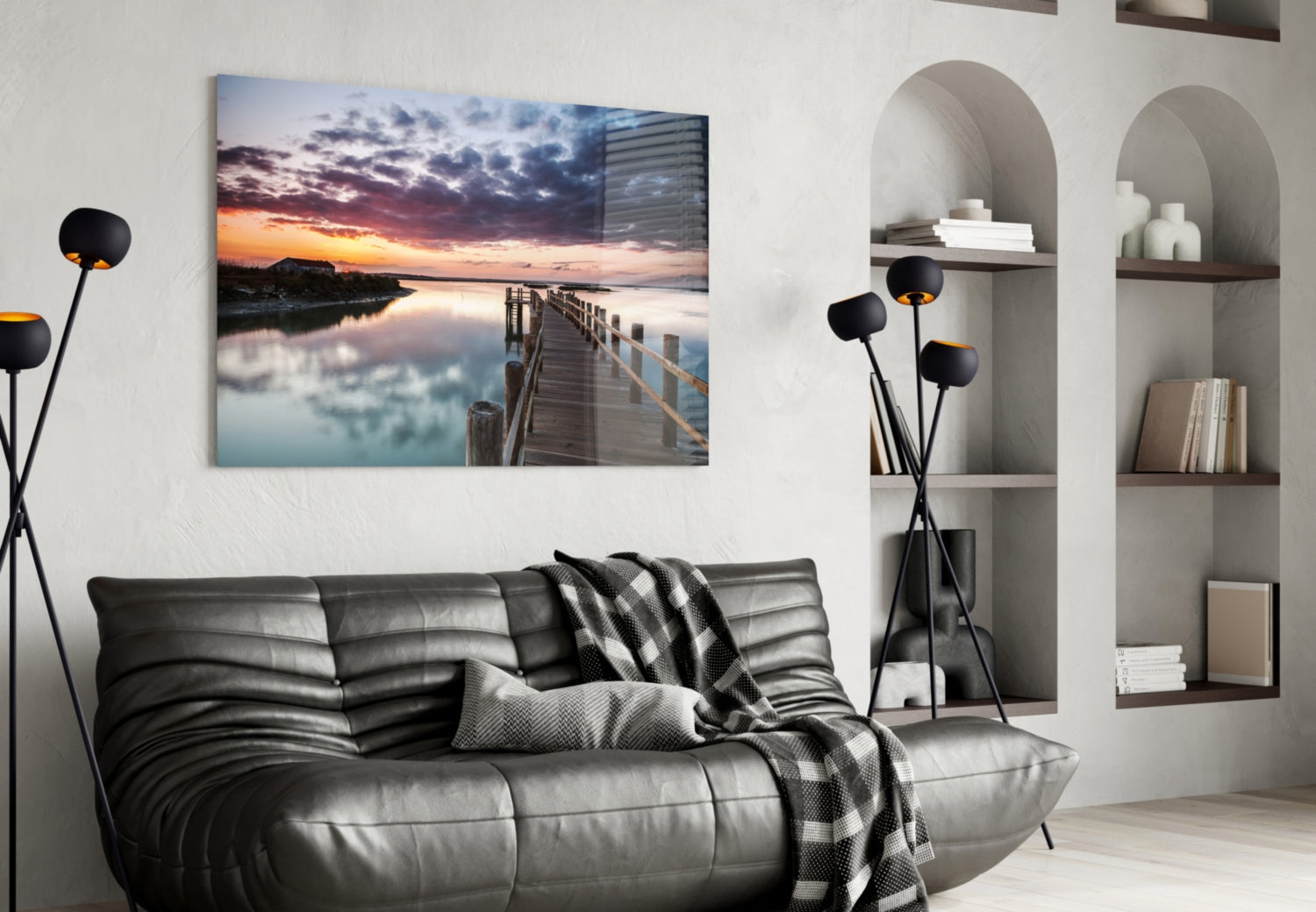 Insigneart USA Insigneart USA Sunset on the Beach Glass Wall Art