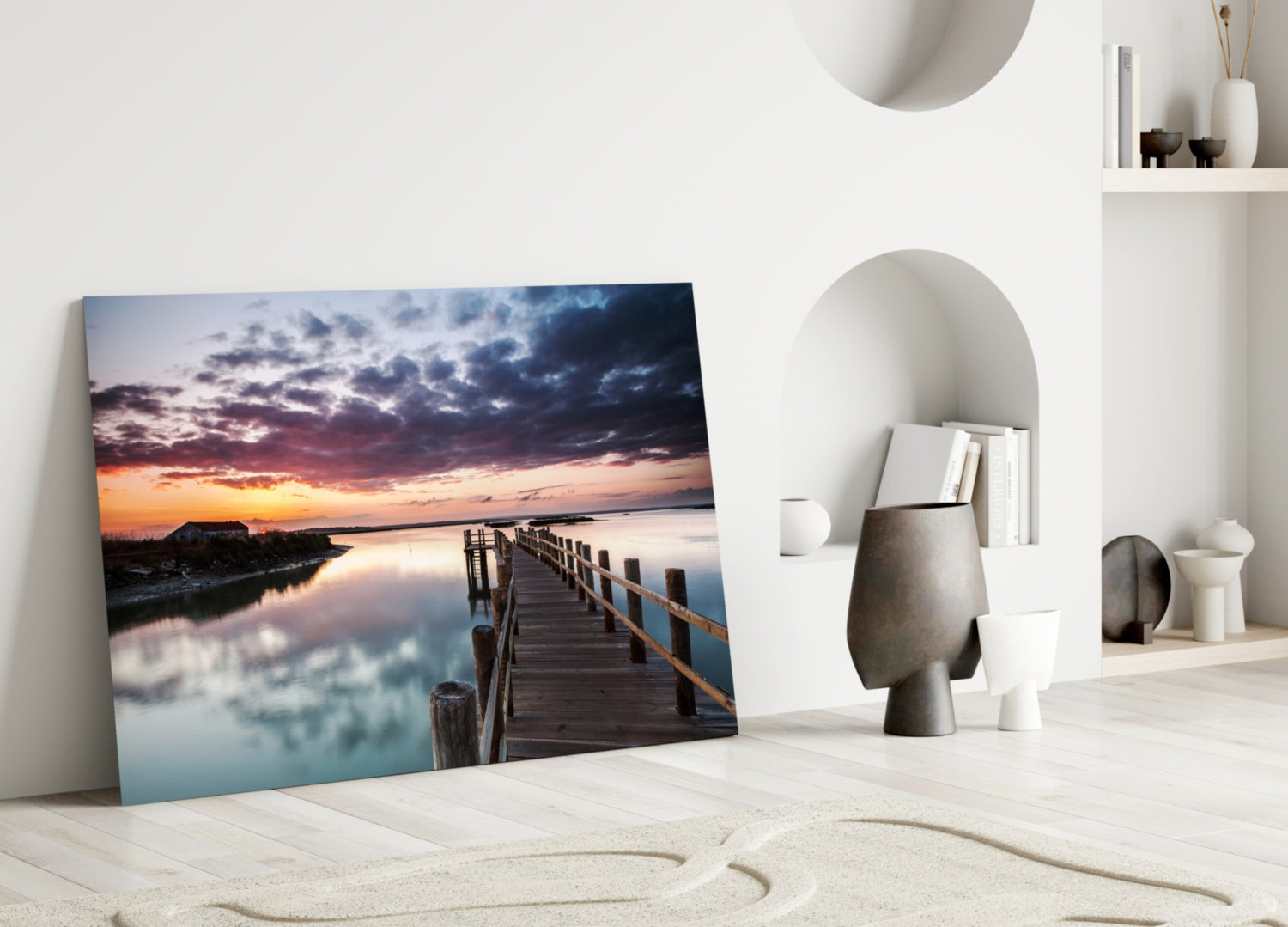 Insigneart USA Insigneart USA Sunset on the Beach Glass Wall Art