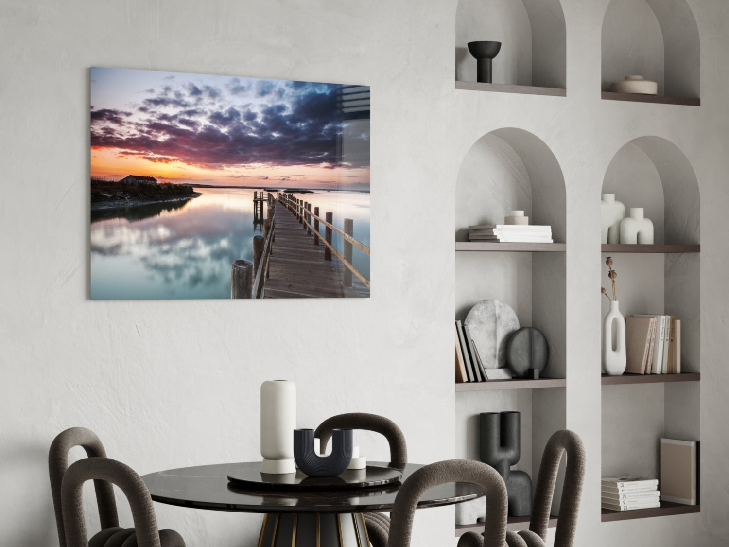 Insigneart USA Insigneart USA Sunset on the Beach Glass Wall Art